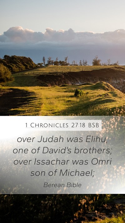 1 Chronicles 27:18 BSB Bible Verse Image