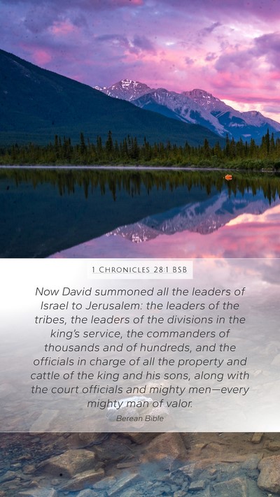 1 Chronicles 28:1 BSB Bible Verse Image