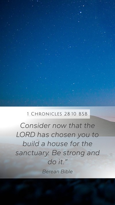 1 Chronicles 28:10 BSB Bible Verse Image