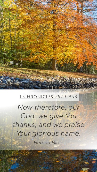 1 Chronicles 29:13 BSB Bible Verse Image
