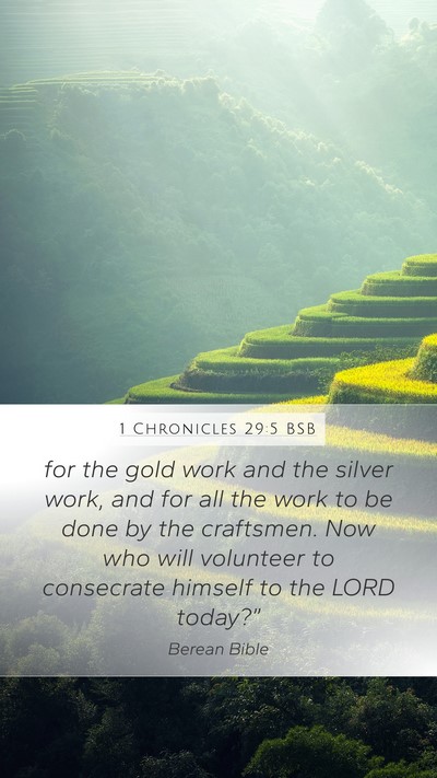 1 Chronicles 29:5 BSB Bible Verse Image