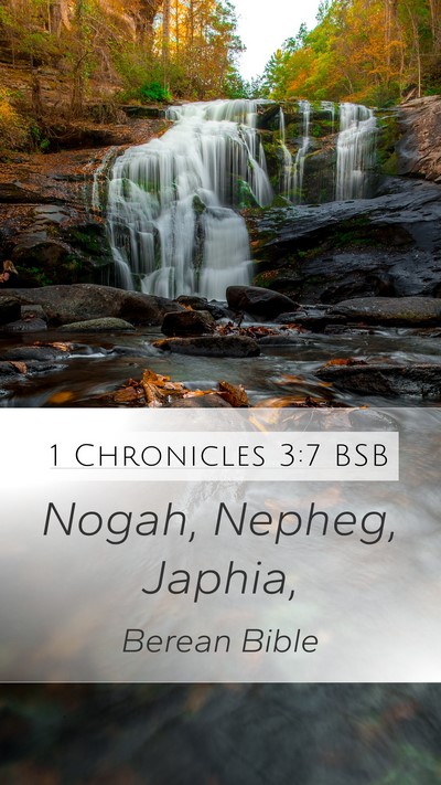 1 Chronicles 3:7 BSB Mobile Phone Wallpaper - Nogah, Nepheg, - Mobile Bible Verse Wallpaper