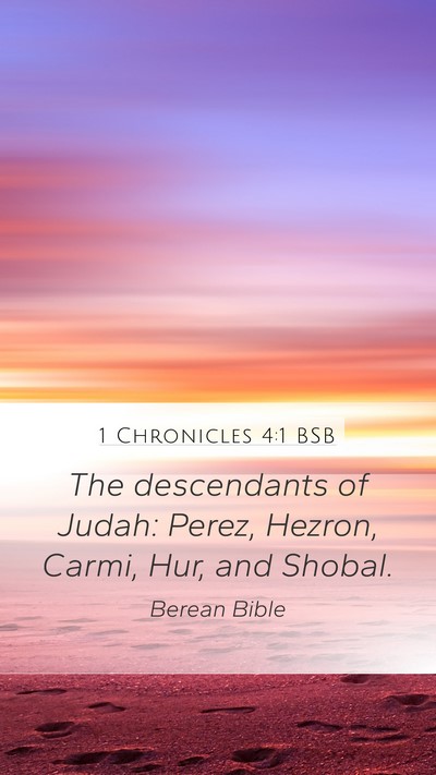 1 Chronicles 4:1 BSB Bible Verse Image