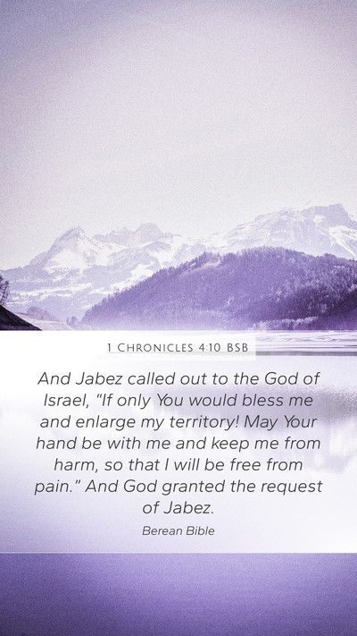 1 Chronicles 4:10 BSB Bible Verse Image