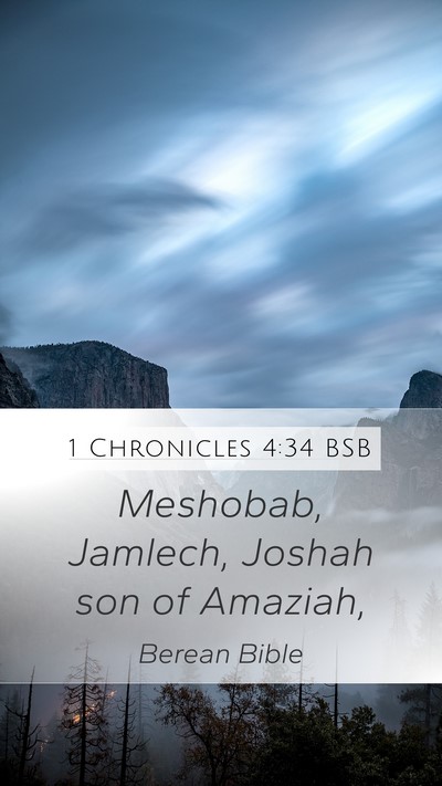 1 Chronicles 4:34 BSB Bible Verse Image