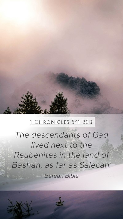 1 Chronicles 5:11 BSB Bible Verse Image