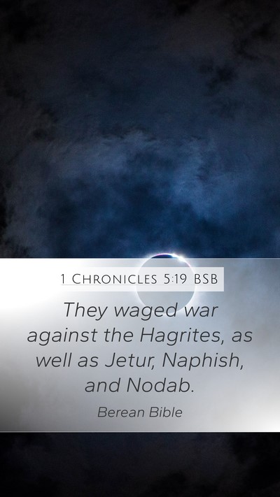 1 Chronicles 5:19 BSB Bible Verse Image