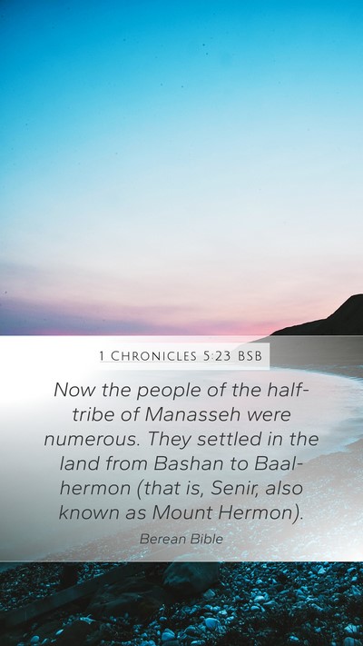 1 Chronicles 5:23 BSB Bible Verse Image