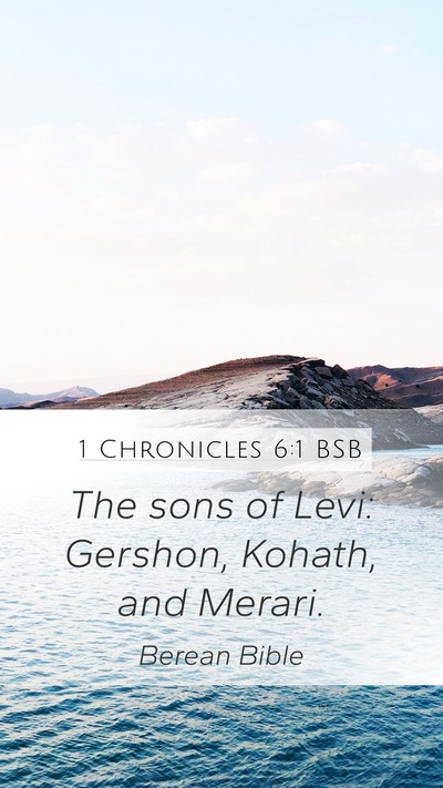 1 Chronicles 6:1 BSB Bible Verse Image