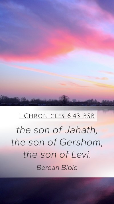 1 Chronicles 6:43 BSB Bible Verse Image