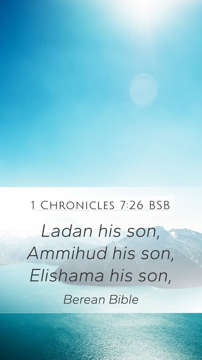 1 Chronicles 7:26 BSB Bible Verse Image