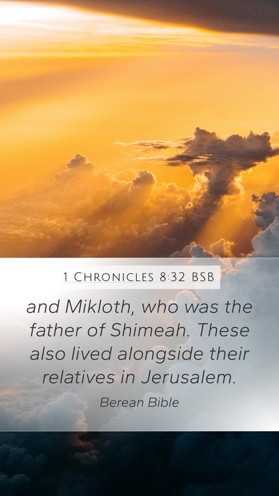 1 Chronicles 8:32 BSB Bible Verse Image