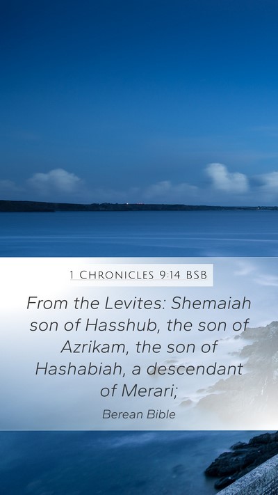 1 Chronicles 9:14 BSB Bible Verse Image