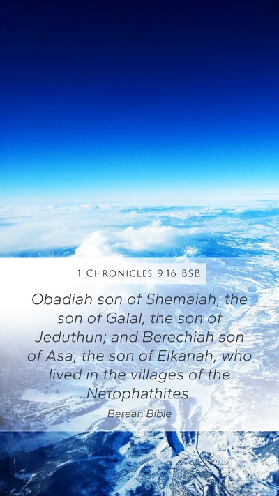 1 Chronicles 9:16 BSB Bible Verse Image