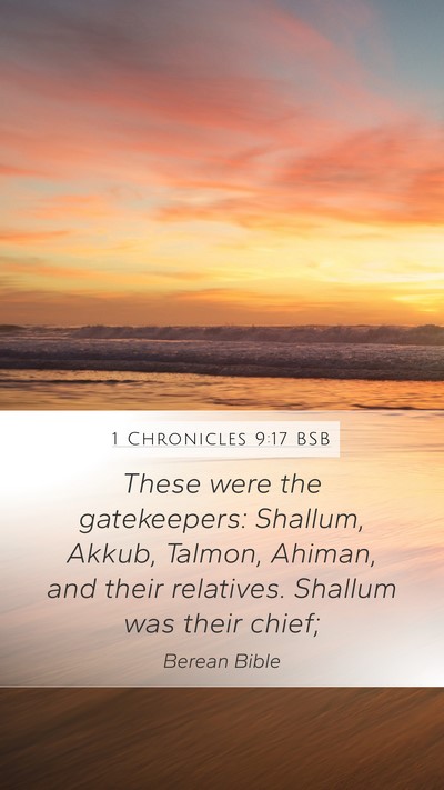 1 Chronicles 9:17 BSB Bible Verse Image
