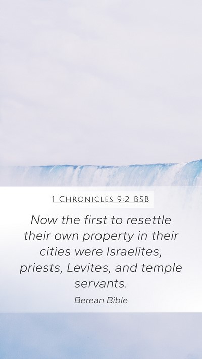 1 Chronicles 9:2 BSB Bible Verse Image