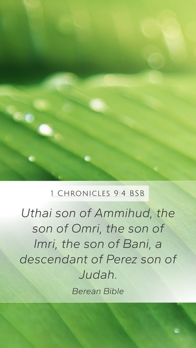 1 Chronicles 9:4 BSB Bible Verse Image