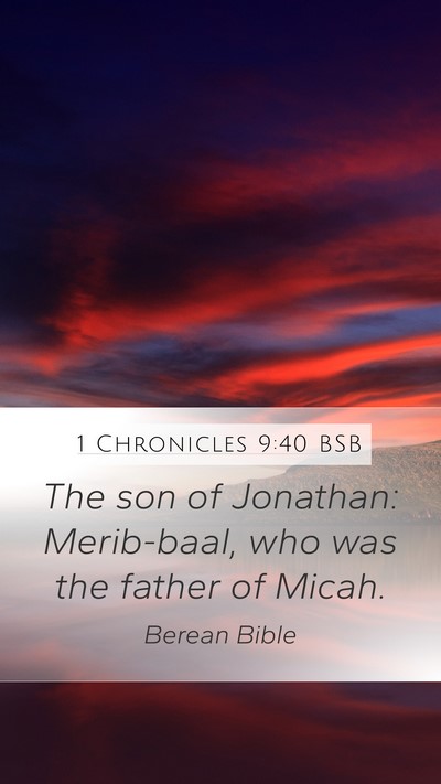 1 Chronicles 9:40 BSB Bible Verse Image