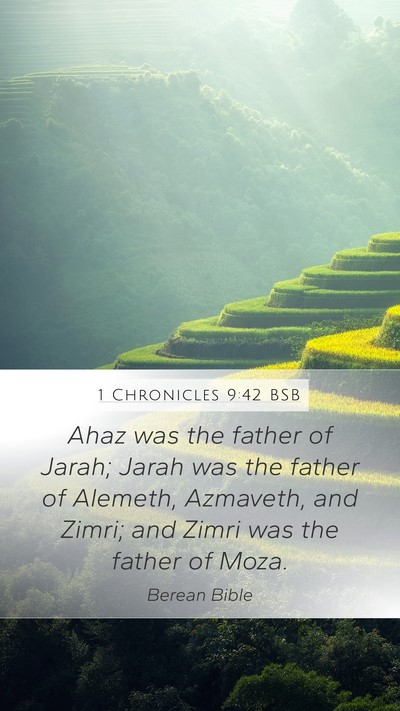 1 Chronicles 9:42 BSB Mobile Phone Wallpaper - Ahaz was the father of Jarah; Jarah was the - Mobile Bible Verse Wallpaper
