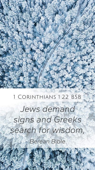 1 Corinthians 1:22 BSB Bible Verse Image