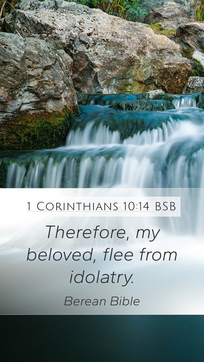 1 Corinthians 10:14 BSB Bible Verse Image