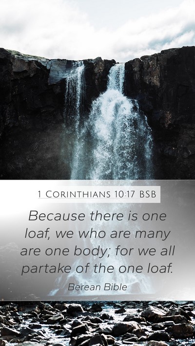 1 Corinthians 10:17 BSB Bible Verse Image