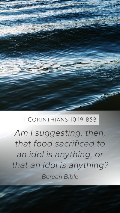 1 Corinthians 10:19 BSB Bible Verse Image