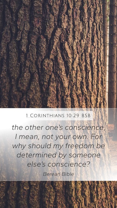 1 Corinthians 10:29 BSB Bible Verse Image