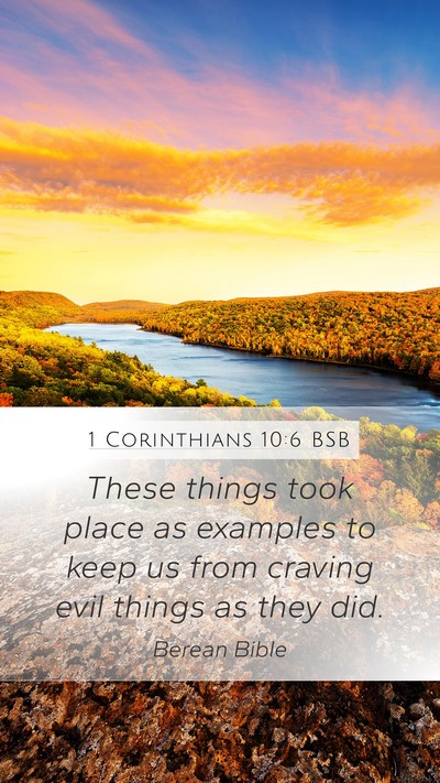 1 Corinthians 10:6 BSB Bible Verse Image