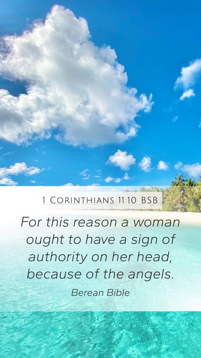 1 Corinthians 11:10 BSB Bible Verse Image