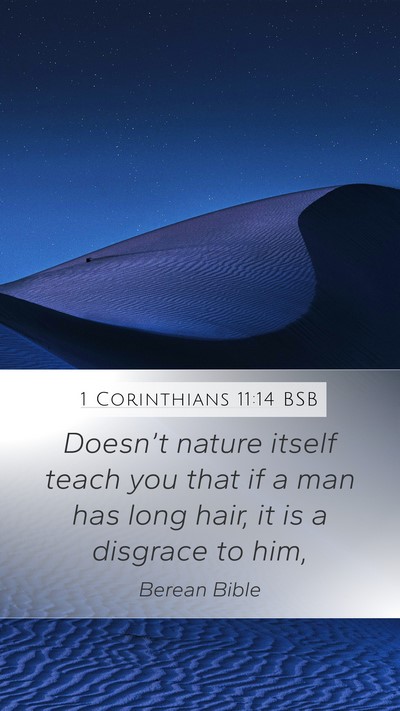 1 Corinthians 11:14 BSB Bible Verse Image