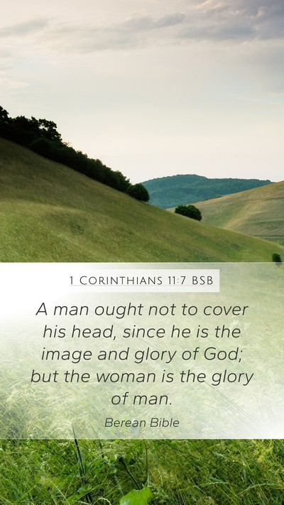1 Corinthians 11:7 BSB Bible Verse Image