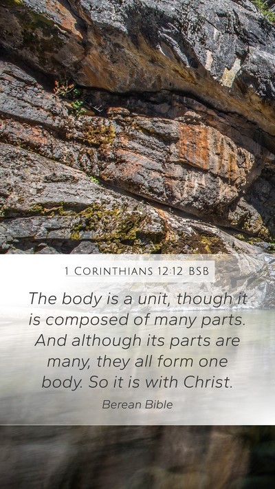 1 Corinthians 12:12 BSB Bible Verse Image