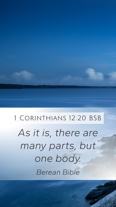 1 Corinthians 12:20 BSB Bible Verse Image