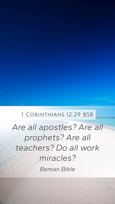 1 Corinthians 12:29 BSB Bible Verse Image