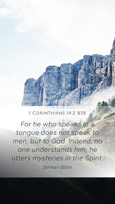 1 Corinthians 14:2 BSB Bible Verse Image