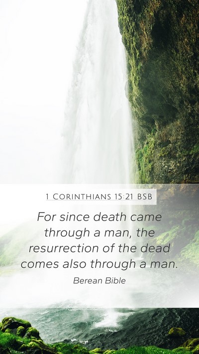 1 Corinthians 15:21 BSB Bible Verse Image