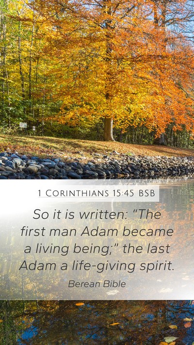 1 Corinthians 15:45 BSB Bible Verse Image