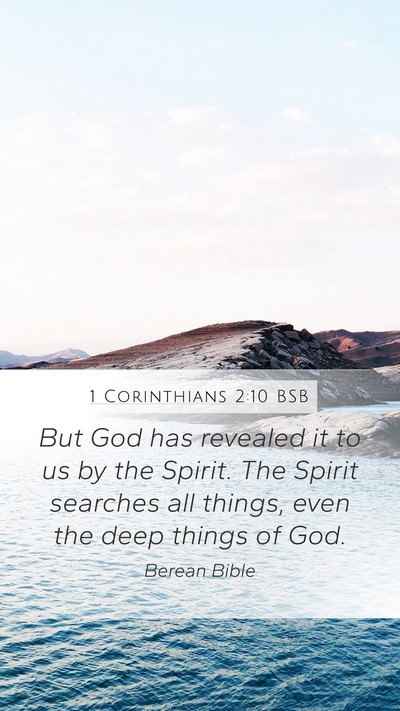 1 Corinthians 2:10 BSB Bible Verse Image
