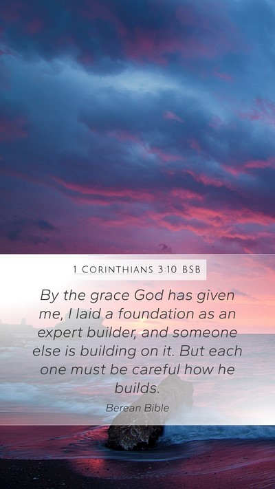 1 Corinthians 3:10 BSB Bible Verse Image