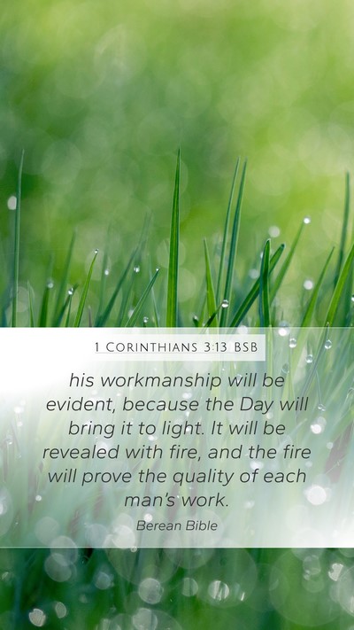 1 Corinthians 3:13 BSB Bible Verse Image