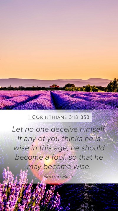 1 Corinthians 3:18 BSB Bible Verse Image