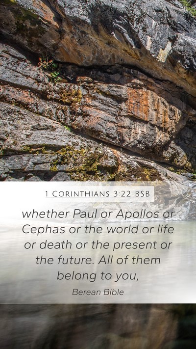 1 Corinthians 3:22 BSB Bible Verse Image