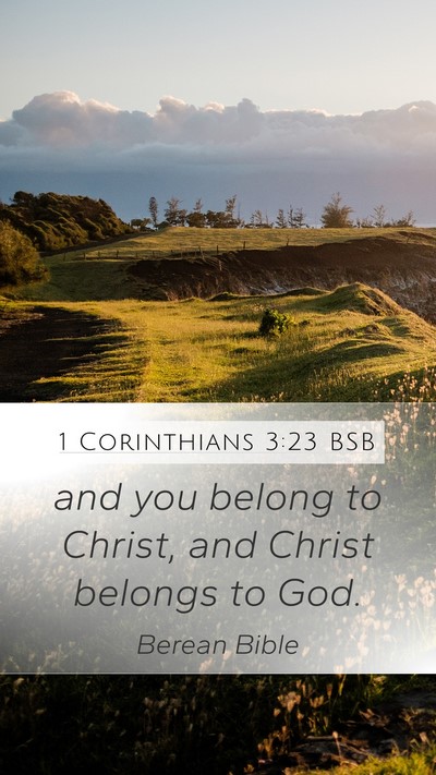 1 Corinthians 3:23 BSB Bible Verse Image