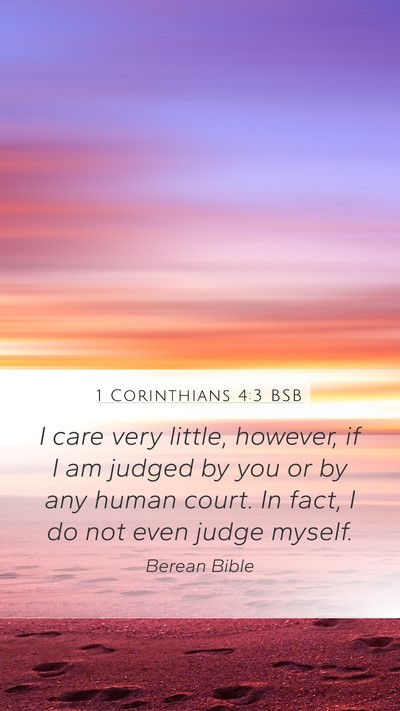 1 Corinthians 4:3 BSB Bible Verse Image