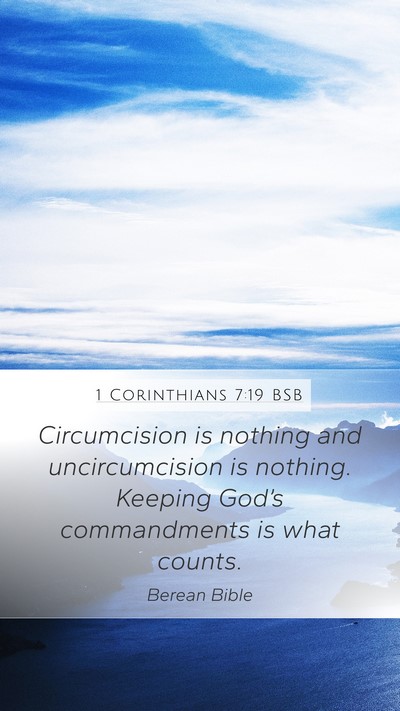 1 Corinthians 7:19 BSB Bible Verse Image