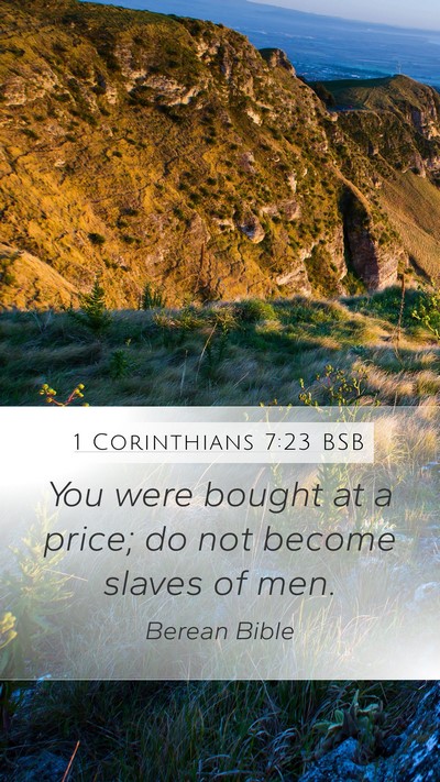 1 Corinthians 7:23 BSB Bible Verse Image