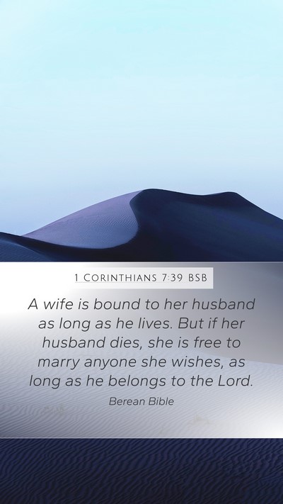 1 Corinthians 7:39 BSB Bible Verse Image