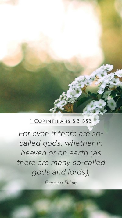 1 Corinthians 8:5 BSB Bible Verse Image