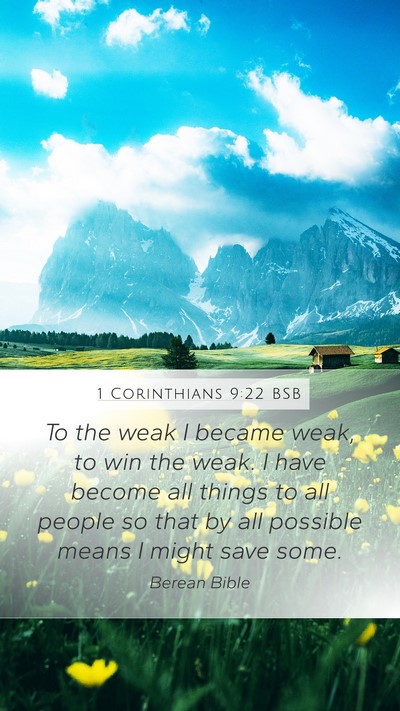 1 Corinthians 9:22 BSB Bible Verse Image